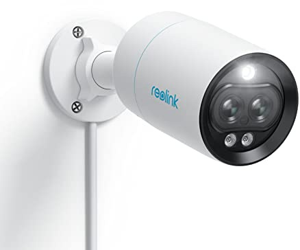 Reolink 4K PoE Überwachungskamera mit Weitwinkel-/Teleobjektiv, Outdoor IP-Kamera mit Bewegungsmelder, Personen-/Fahrzeug-/Haustiererkennung, Farbnachtsicht, Zwei-Wege-Audio, Fernzugriff, RLC-81MA