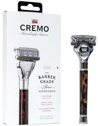 CREMO - RASOIR POUR HOMME EN ECAILLE DE TORTUE AVEC UNE LAME DE RECHANGE