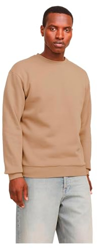 JACK & JONES Jjebradley Sweat Crew Noos Homme Maillot de survêtement, Marron Clair, XS