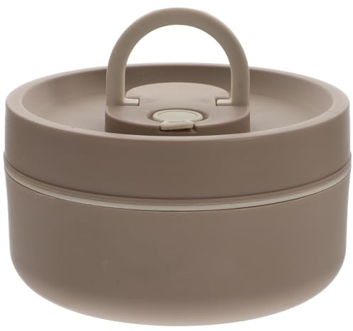 Cabilock Insulated Bento Box Lunch Container with Leak Proof Lid Thermal Lunch Box for Adults and Kids Compact 4.5 Inch Square Food Flask for Office and School Meal Prep