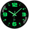 ACCSHINE Reloj de Pared radiocontrolado Luminoso, sin Ruido de tictac, silencioso, 25 cm, Cuarzo, Moderno, Grande, batería, Reloj de Pared, fácil de Leer para Habitaciones, hogar, Cocina, Dormitorio