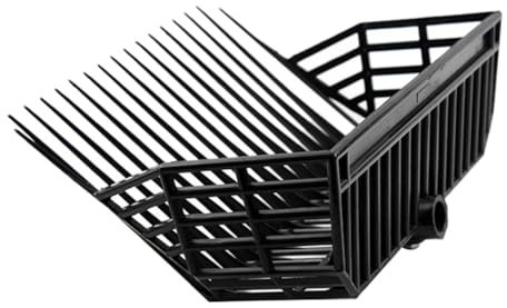 Losueeun Pitchfork, Horse Manure Rake Stable Waste Removal for Picking Up Manure, Black