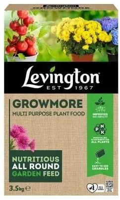 Levington Growmore – All-Purpose Plant Feed Fertiliser NPK 5-10-0 for Bedding Plants, Flowers, Bushes, Trees & Vegetables (3.5kg)