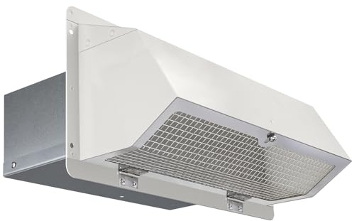 Wall Vent Cap for Microwave Vent Range Hood Exhaust Vent Hood Kitchen Vent,Wall Cap Exhaust Vent Cover Exterior Microwave Stove Vent for 3-1/4x10 Rectangular Duct for Range Hood Bath Vent Fan,White