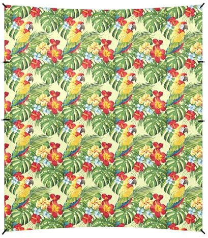 Parrot - Baldacchino pieghevole da spiaggia, UPF50+, facile da installare, con sacchi di sabbia e pala, per cortile e campeggio