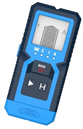 Rilevatore di travi in metallo | Scansione profonda portatile con schermo LCD - Localizzatore di metalli con scansione profonda per montanti, per travi, cavi, tubi e umidità