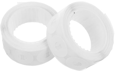 Hoement Pegatinas de Refuerzo para Agujeros 500 Piezas Autoadhesivas de PVC para Protección de Páginas en Ambientes Escolares Oficina