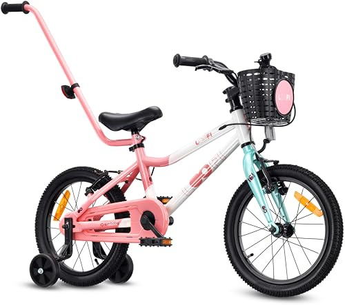 SUN BABY LOOFI lätt flickcykel 16 - Vit-Rosa-Mint