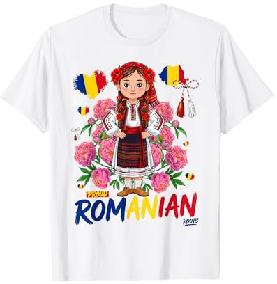 Romania Flag Costume Outfit Idea for Kids & Romanian Roots T-Shirt