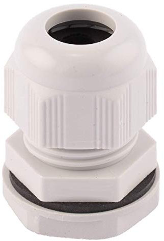 SWA Pack of 10 Grey Nylon Cable Glands, suitable for 11-17mm, M25 thread