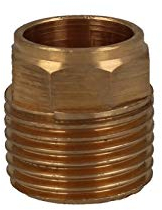 Rotguss-Lötfitting Übergangsnippel 35 mm x 1 Zoll AG - Typ 4243G, DVGW