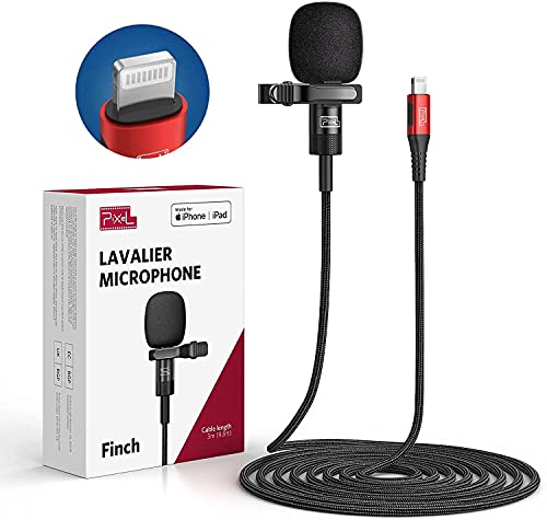 Pixel Lavalier Mikrofon Kompatibel mit iPhone/IPad (Apple MFi-Zertifiziert) für Videoaufnahmen Livestream Vlog YouTube Facebook mit 3m Kabel