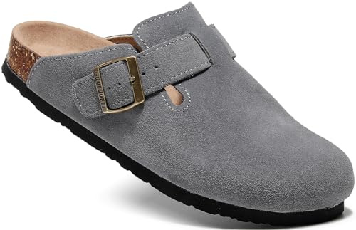 guoluofei Clogs for Women,Womens Clogs and Mules Outdoor House Slipers with Arch Support Grey