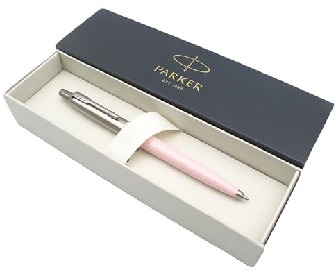 Parker Jotter Stainless Steel Ballpoint Pen | Baby Pink Pastel Finish | Blue Ink | Gift Boxed