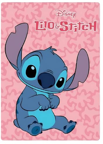 Arlis Plaid Polaire Lilo Stitch Disney en Rose 100 X 140 Cm (Plaid Lilo and Stitch)