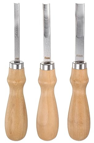 QUARKZMAN läderkant avfasare 4 mm 6 mm 8 mm bred mun rostfritt stål dykare läder verktyg läderkant avfasare med trähandtag för läder skärmaskin trimmer snitt tunna ut hantverk