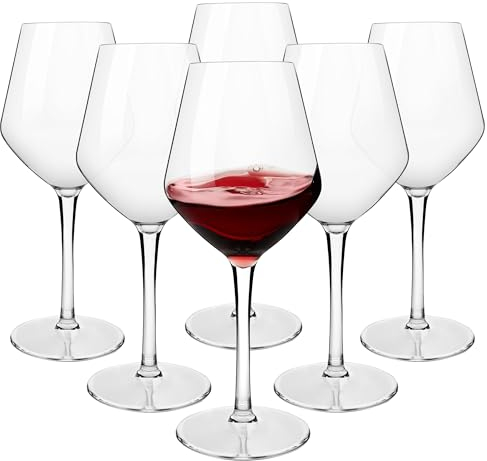 HAHASHOW Incassable Verres à vin 100% Tritan-Plastique Verres à vin 440ml Verres à Boire pour Le Parti Lot de 6