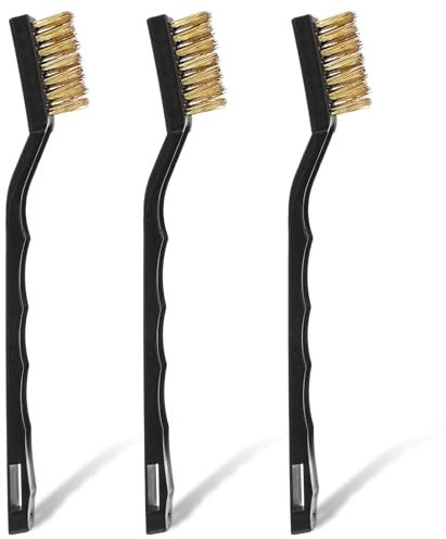 Cepillo de latón de 3 piezas pequeño cepillo de alambre de latón cepillo de alambre 3D juego de limpieza para impresora 3D, cepillo de alambre para la limpieza de escorias de soldadura, suciedad y