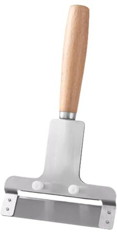 Herramienta de corte de rábano, herramienta de tallado de rábano - Herramienta de pelado ajustable - Pelador de acero inoxidable, rebanadora de col de cocina con mango de madera