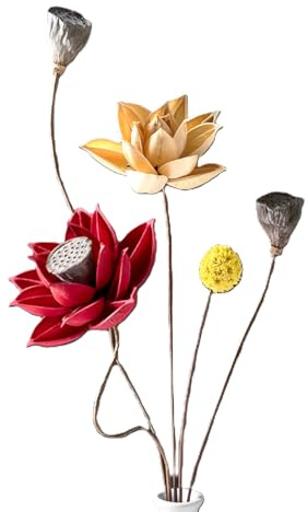 Ortonia Artisanal Dried Flower Decor - Separable Flower Heads and Stems for Custom Arrangement,Zero Maintenance, Timeless Elegance for Parties, Events, and Home Styling , 0007