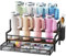 Kssiaz Water Bottle Organizer for Full Stanley 40 oz Tumbler with Handle, 2 Tier Tumbler Organizer for 8 Cups, Kitchen Pantry Organizers and Storage for Owala Stanley Cup Accessories, Brown