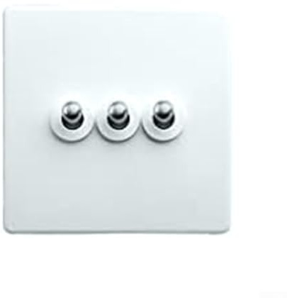 Väggbrytare med rostfri stålpanel och mässingsspak som ger stabil elektrisk ledningsförmåga och förbättrad värmeavledning för inomhusbelysning (2)
