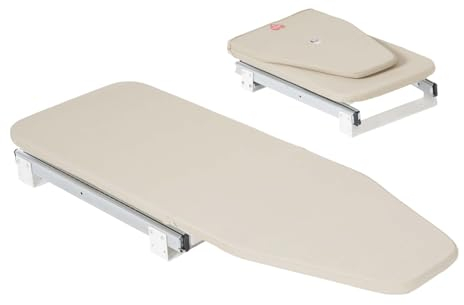 Tcatec Table à Repasser en Bois Pliante et rotative avec Coussin rembourré pour Rangement Peu encombrant dans Armoire 82 x 31 cm