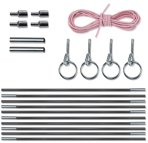 your GEAR FRP 11 mm – Fibra de vidrio – Juego de reparación de postes de tienda de campaña varillas de repuesto varillas de extremo extremos de goma