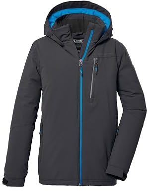 killtec Jungen Funktionsjacke mit Kapuze/Winterjacke ist wasserdicht KOW 159 BYS JCKT, schwarz blau, 176, 40915-000