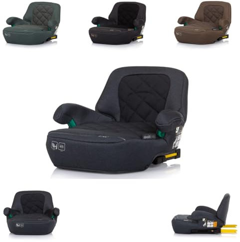 Chipolino Kindersitz i-Size Sitzerhöhung Safy (125-150cm), Gruppe 3 (22-36 kg), Farbe:dunkelgrau