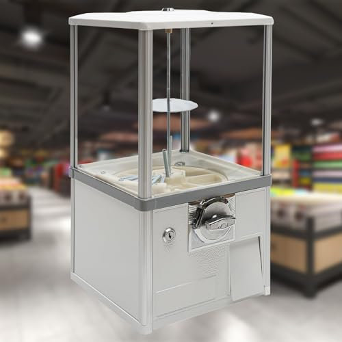 Machine à chewing-gum, grande machine à bonbons et à chewing-gum, machine à bonbons à pièces, machine à capsules automatique pour magasins de détail, pour jouets à capsules de 4,5 à 5,5 cm(White,10 PE