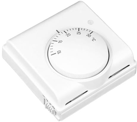Thermostat d'ambiance 220 V pour chauffage au sol et chauffage mural, régulateur de température mécanique avec voyant lumineux, thermostat standard en saillie pour climatisation et systèmes de