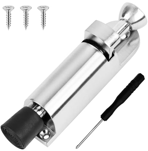 Wopanxye Kickdown Door Stopper, Spring Loaded Door Stops, Step On Doors Holder, Thickened Rubber Pad, Hands-Free, Zinc Alloy Solid Build, Protect Walls, Hands-Free, for Office, Home, Dormitory, Garage