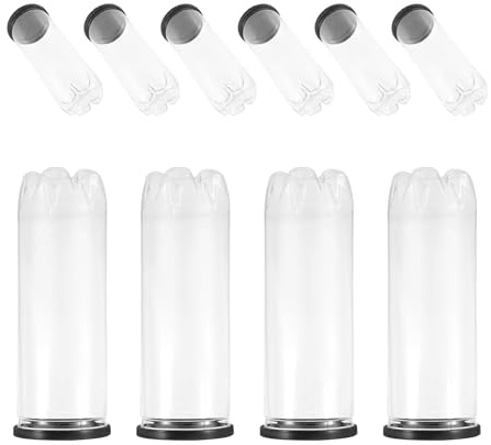 PENIKOKO 10 St Transparent PVC Tennisbollsrör för Golfbollplockare Bärbar och Stöttålig Bollhållare med Lock för Träning Hem och Butiksvisning