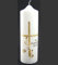 Kerze zur DIAMANTENEN HOCHZEIT 220 x 70 mm mit KREUZ WACHSVERZIERUNG und RINGEN FESTKERZE für 60 JAHRE EHE JUBILÄUM von MaMeMi