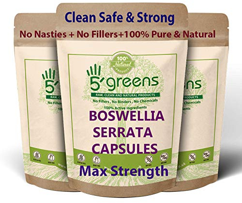 Boswellia Serrata Capsules 10:1 Extract (4600mg Equivalent) | Indian Frankincense | 120 Vegetarian Capsules, 4 Month Supply | Joint Care Supplement | Natural Anti INFLAMMATORY | 5greens (120)