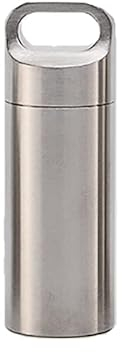 Pillendose, tragbare Pillendosen, wasserdichter Pillendosenhalter für den täglichen Gebrauch, tragbarer Medikamentenspender für Outdoor-Camping und Reisen (Silver, 4.85 * 1.55cm)