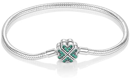 TINSLO Pulsera para mujer de plata de ley 925, pulseras con cierre de corazón, pulsera de serpiente, pulsera de eslabones para San Valentín, día de la madre, cumpleaños, Navidad, regalo para mujeres