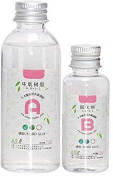 Harz-Epoxy-Kit, Kristallklares Epoxidharz-Set, Kunstharz-Epoxidharz-Kristallkleber für Kunstornamente, Kunsthandwerk, Schmuck, Tumbler