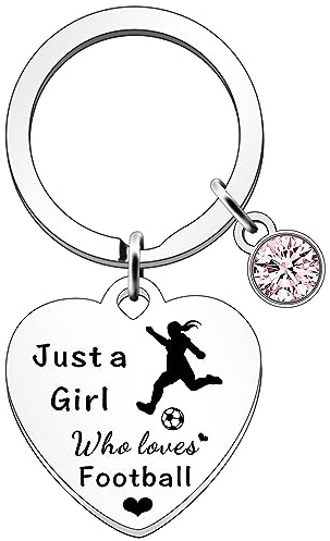 SDOFY Football Gifts for Girls - Football Keyring Keychain for Girl