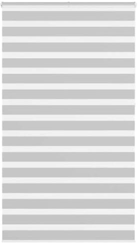 vidaXL Zebrarollo Hellgrau 120x230 cm Stoffbreite 115,9 cm Polyester, Zebra-Rollo, Doppelrollo, Zebra-Jalousie für Fenster, Doppelrollo, Zebra-Rollo