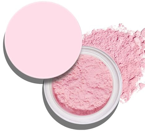 EONFAVE Rosa Soft Matt Loses Puder, Seidig & Verwischend Loose Powder, Tone-up Fixing Powder für Minimiert Poren & Feine Linien, Erzeugt Einen Weichen Fokus-Effekt für alle Hauttypen