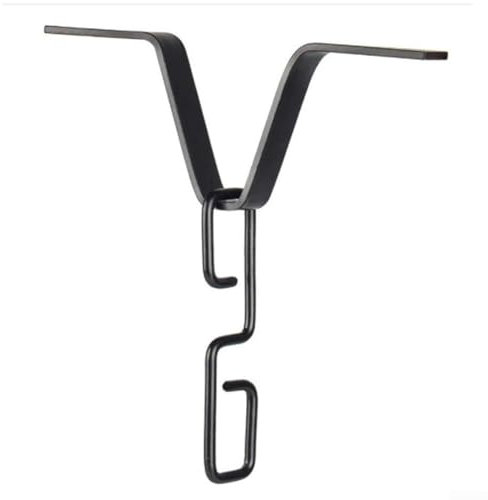 Chaîne de pluie élégante et robuste en fer avec crochet fonctionnel en forme de V (noir)