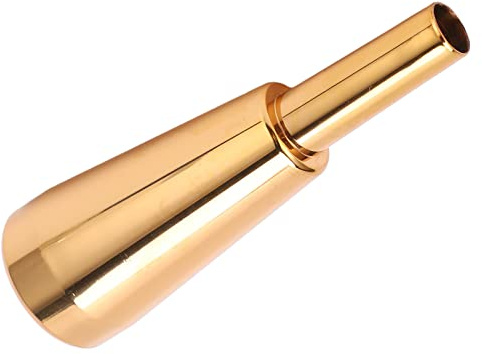 Alomejor Plus épais Plus Lourd en Métal Bouche Buccale 3c Plaquée en Argent Durable pour les Pièces de Trompette (GOLD)