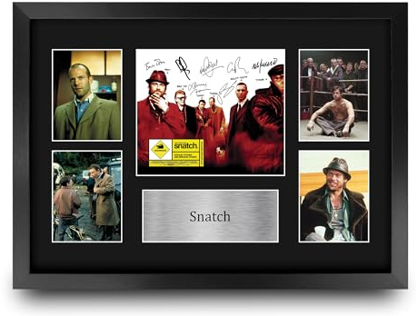 HWC Trading Snatch Gifts Printed Signed Autograph Presentation Display Montage for Movie Memorabilia Fans - A3 Framed
