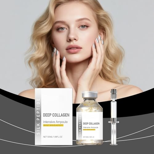Silk Peptide Intensive Lifting Ampoule,Peptide Serum,Collagen Serum,Peptides Serum for Face,Anti Aging Serum for Women,Micro Infusion System for Face,Anti Wrinkles Fine Line Serum (50ml*1pc)