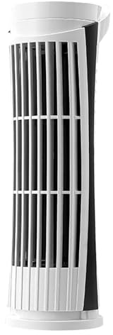 Bladlös tornfläkt, tyst skrivbordsluftcirkulator med ljus, USB-driven för hem och kontor, kraftfullt luftflöde, säkerhetsdesign