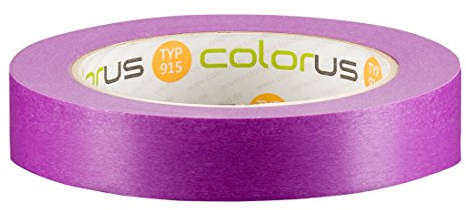 Colorus Premium Tapetenband 19 mm x 50 m | Fineline Klebeband für glatte und leicht raue sensible Untergründe | Malerband für scharfe Farbkanten | Abklebeband für Maler Klebeband Maler