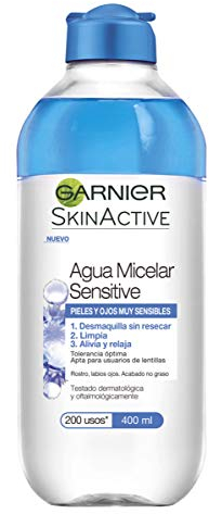 GARNIER Skin Active - Agua Micelar Sensitive para Pieles y Ojos Muy Sensibles, 400 ml