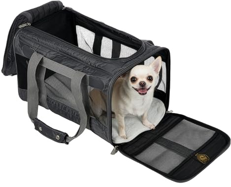 Sherpa Trasportino Animali, Poliestere, Carbone, 43 cm L x 28 cm W x 27 cm H